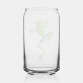 緑の両生類の樹齢カエル ガラス缶 (裏面)