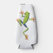 緑の両生類の樹齢カエル ボトルクーラー (正面)