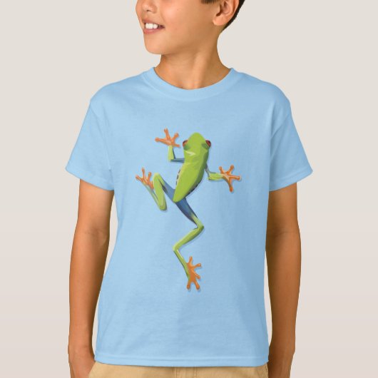 緑の両生類の樹齢カエル Tシャツ (正面)