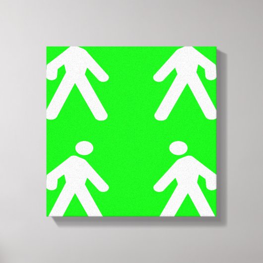 緑の中を歩く キャンバスプリント (正面)