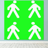 緑の中を歩く キャンバスプリント (インサイチュ (ウッドフロア))