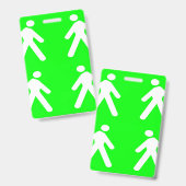 緑の中を歩く バッジ (正面＆裏面)