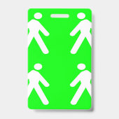 緑の中を歩く バッジ (裏面)