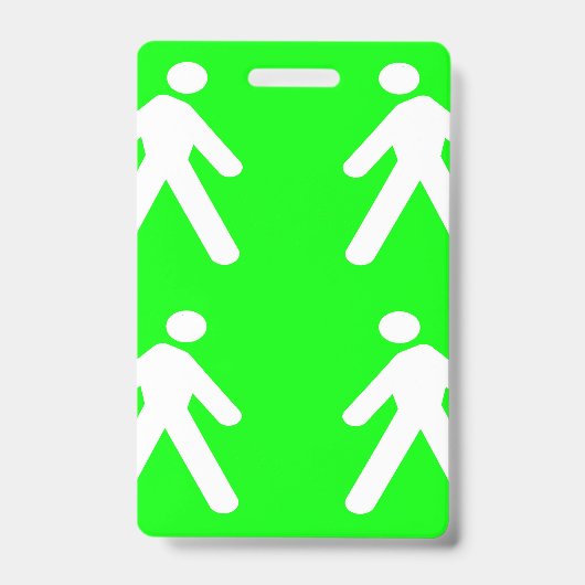 緑の中を歩く バッジ (正面)