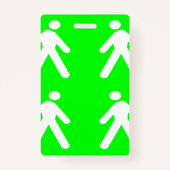 緑の中を歩く バッジ (裏面)