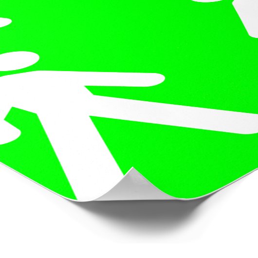 緑の中を歩く ポスター (角)