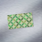 緑の中世紀幾何モダン物 マグネット名刺 (インサイチュ)