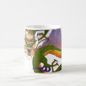 緑の中国のドラゴン コーヒーマグカップ (中央)
