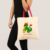 緑の中国の龍 トートバッグ (正面(商品))