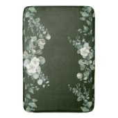 緑の丸いユーカリ葉の緑 バスマット (正面縦)