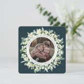 緑の丸型/角型 スノーベリー+ユーカリの写真 シーズンカード (スタンド正面)