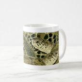 緑の亀の図 コーヒーマグカップ (正面右)