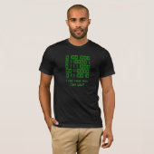 緑の二進ギークテスト Tシャツ (正面フル)
