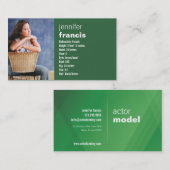 緑の交差小型Compカード 名刺 (正面/裏面)