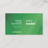 緑の交差小型Compカード 名刺 (裏面)