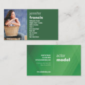 緑の交差小型Compカード 名刺 (正面/裏面)