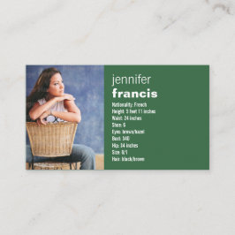 緑の交差小型Compカード 名刺