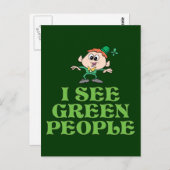 緑の人が見える ポストカード (正面/裏面)