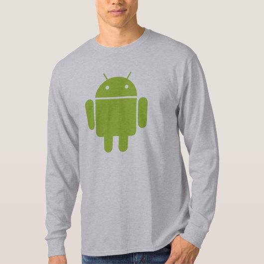 緑の人間の特徴をもつ長袖のTシャツ Tシャツ (正面)