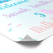 緑の人魚の歓迎サイン ポスター (角)