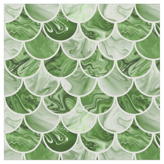 緑の人魚はかりで測 ファブリック (クローズアップ)