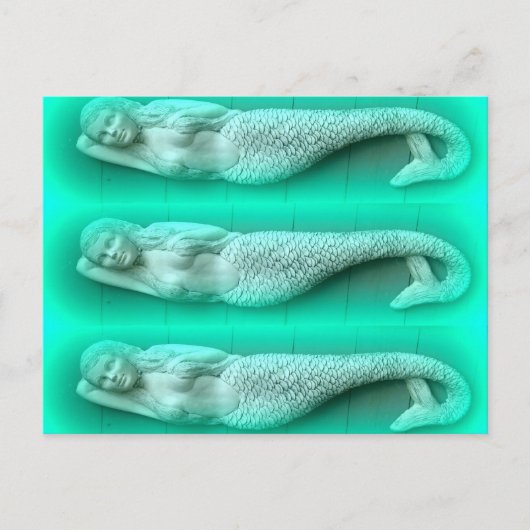 緑の人魚トリオ ポストカード (正面)