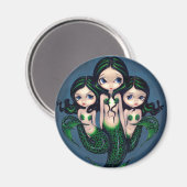 「緑の人魚トリプレット」マグネット マグネット (正面/裏面)