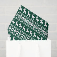 緑の伝統的クリスマストナカイの雪片