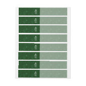 緑の保穏やかでクリエイティブ文字 ラップアラウンド宛名ラベル (シート)