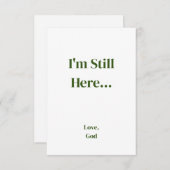 緑の信仰まだここに…愛、神のカード ノートカード (正面/裏面)