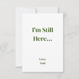 緑の信仰まだここに…愛、神のカード ノートカード