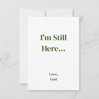 緑の信仰まだここに…愛、神のカード ノートカード