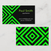 緑の催眠性の幾何学 名刺 (正面/裏面)