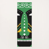 緑の儀式のトライバル ヨガマット (裏面)