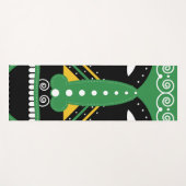 緑の儀式のトライバル ヨガマット (正面(横))