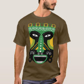 緑の儀式マスク Tシャツ (正面)