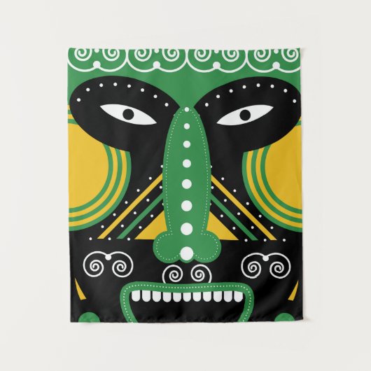 緑の儀式部族 タペストリー (正面)