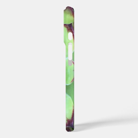 緑の先端が紫の多肉植物のクローズアップ写真 Case-Mate iPhoneケース (裏面 / 左)