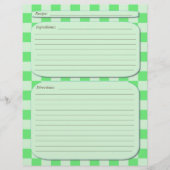 緑の光の市松模様にレシピ (正面)