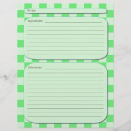 緑の光の市松模様にレシピ