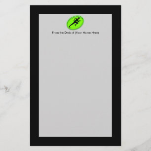 緑の光彩フィットネスロゴ 便箋