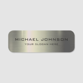 緑の光沢のあるステンレス鋼メタル 名札