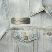 緑の光沢のあるステンレス鋼メタル 名札 (インサイチュ)