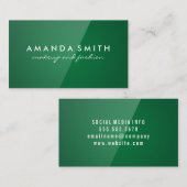 緑の光沢 名刺 (正面/裏面)