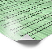 緑の光線の背景にデシデラタの詩 フォトプリント            (角)