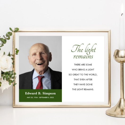 緑の光記念詩写真付き ポスター