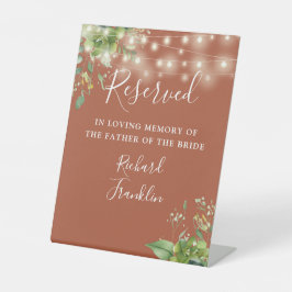 緑の光 テラコッタ メモリー 予約 ウェディング 台座サイン