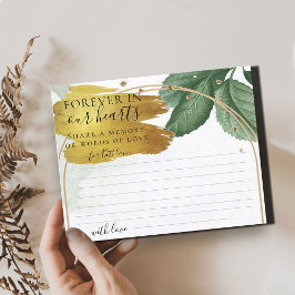 緑の共有メモリ葬儀カード