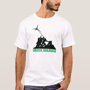 緑の兵士の風車 Tシャツ