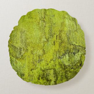 緑の具象要約、アート、ホームデコール、背景 ラウンドクッション